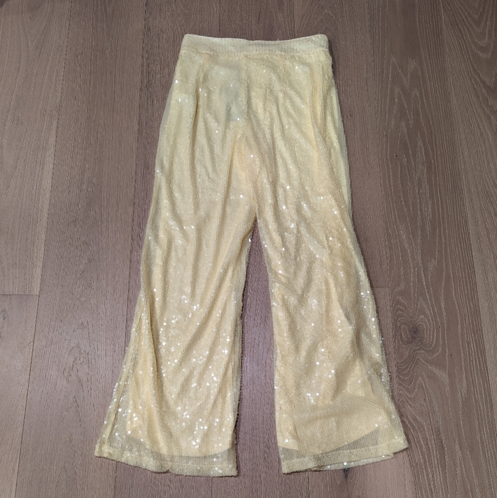 Sequin Yellow Pants - Picture 5 of 7